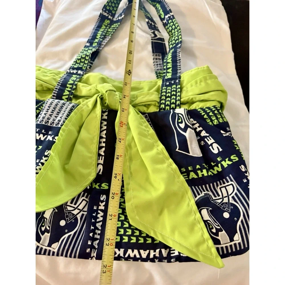 Seattle Seahawks Handmade Purse Bag Tote NFL Fan Blue Green Cotton Women's